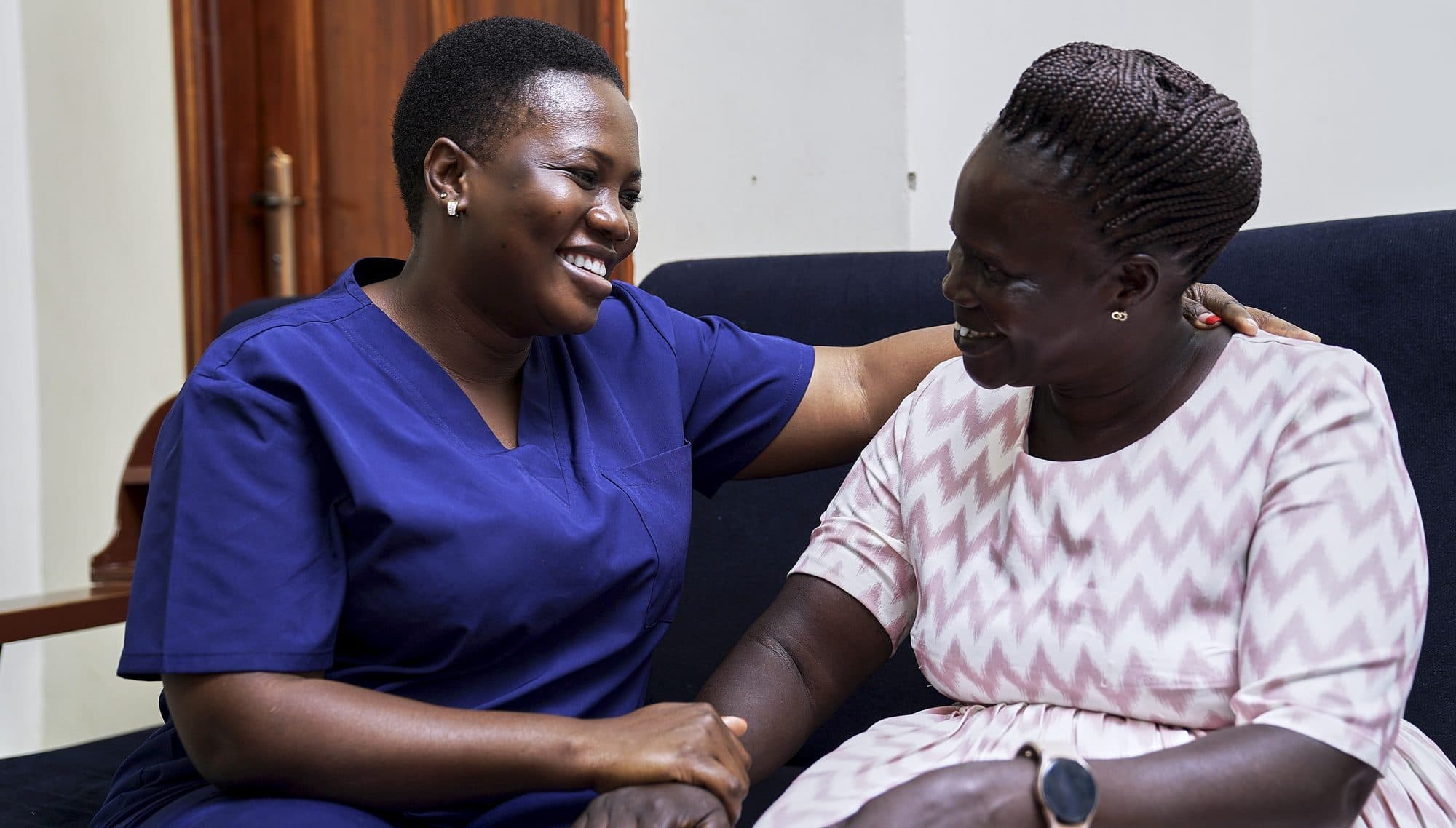 A Nurtura Care nurse attending to a patient